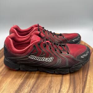 Montrail Fluid Foam Shoes Mens Size 13 Red Black Hiking Trail Running Comfort